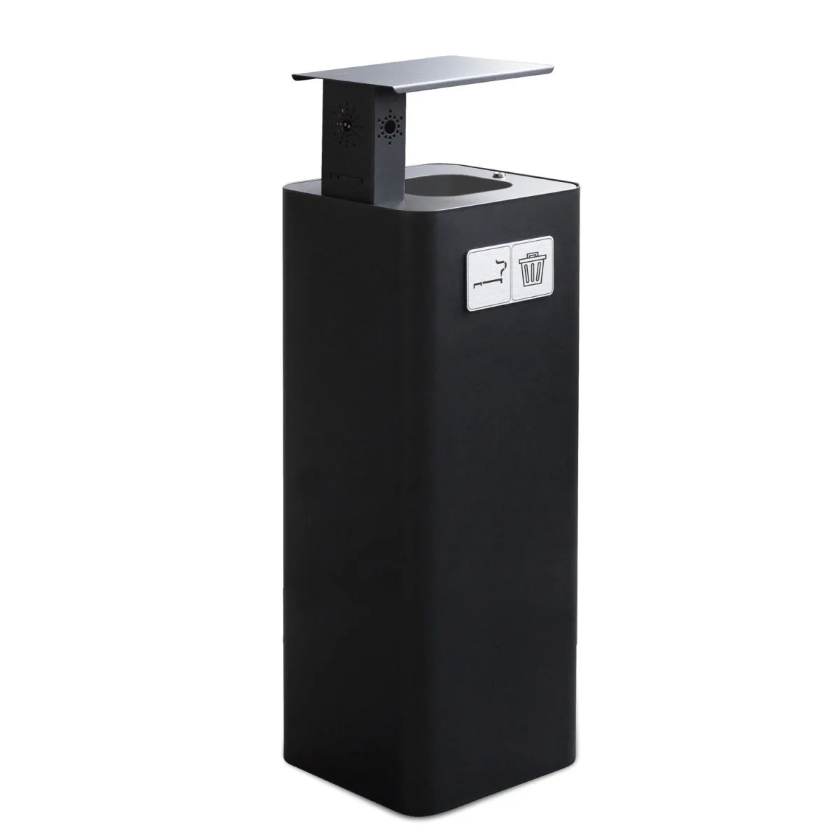 STIL CASA Posacenere da terra Pure; 60000 ml, 31.2x87.5x30 cm (LxHxP); nero; rettangolare - immagine 1