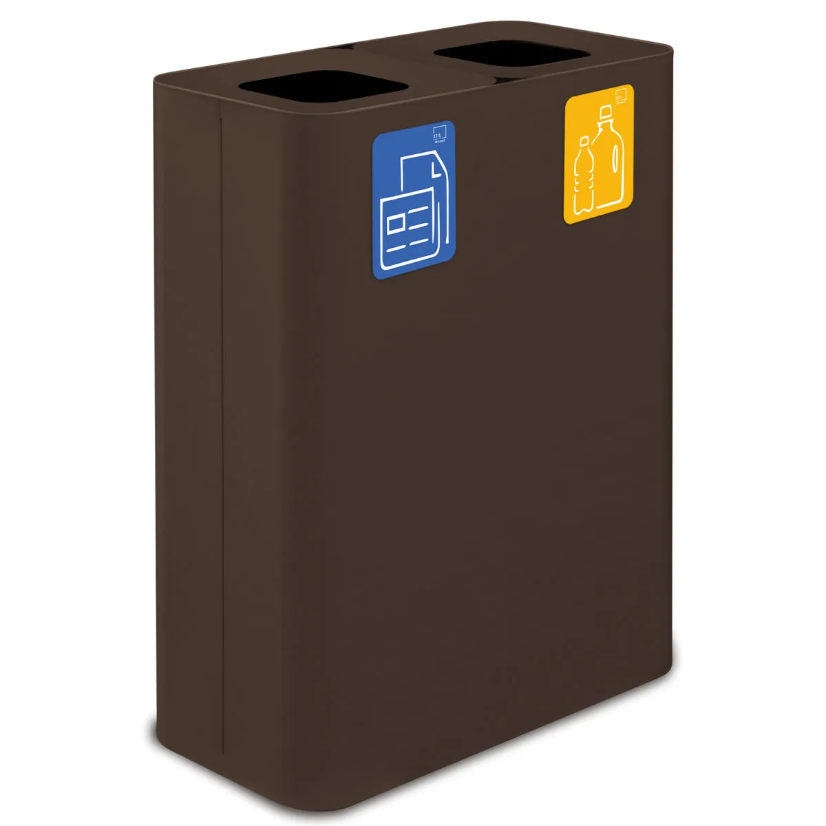 STIL CASA Cestino per rifiuti Pure 120; 120000 ml, 61x31x81.5 cm (LxLxH); marrone/marrone ruggine; rettangolare - immagine 1
