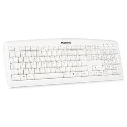 Tastiera computer German Wired Bianco XKKITA2 D1W WH - immagine 1