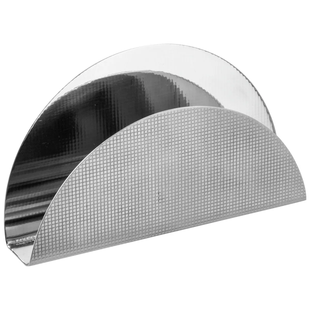2x PULSIVA Portatovaglioli Romna; 13x7.5x2.5 cm (LxHxP); argento; a mezza luna; 2 pz. / Pacco - immagine 1