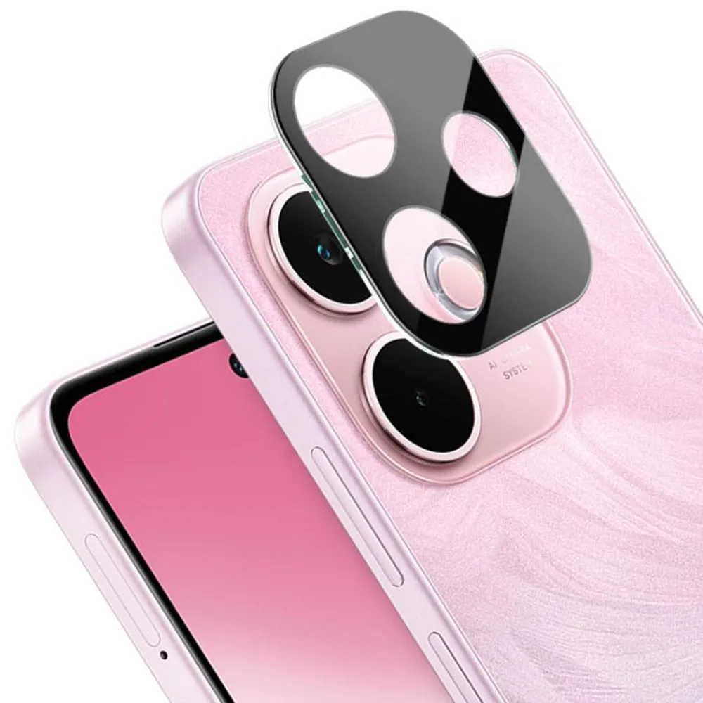 Pellicola protettiva per fotocamera posteriore Techsuit per Oppo A5 Pro 4G / A5 Pro, vetro temperato, nero - immagine 1