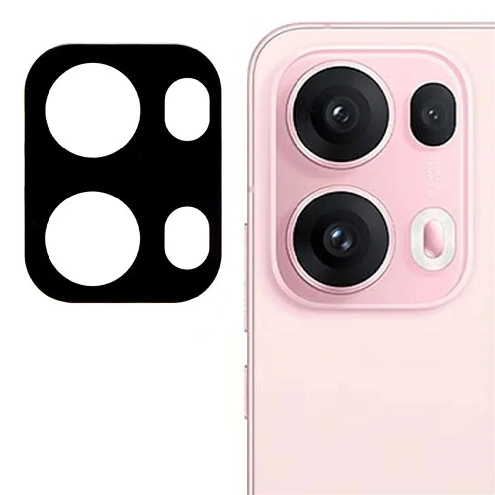 Pellicola protettiva per fotocamera posteriore Techsuit per Oppo Reno13 Pro, vetro temperato, nero - immagine 1