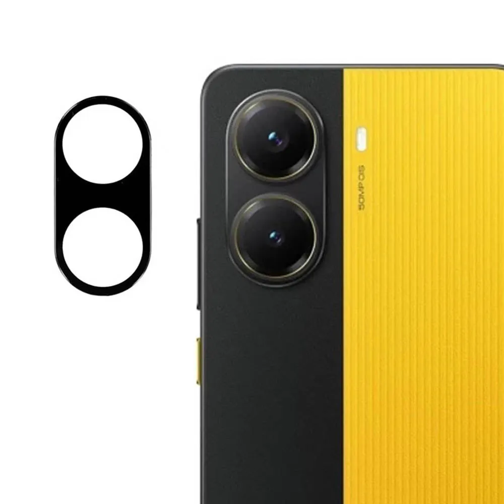 Pellicola protettiva per fotocamera posteriore Techsuit per Xiaomi Poco X7 Pro, vetro temperato, nero - immagine 1
