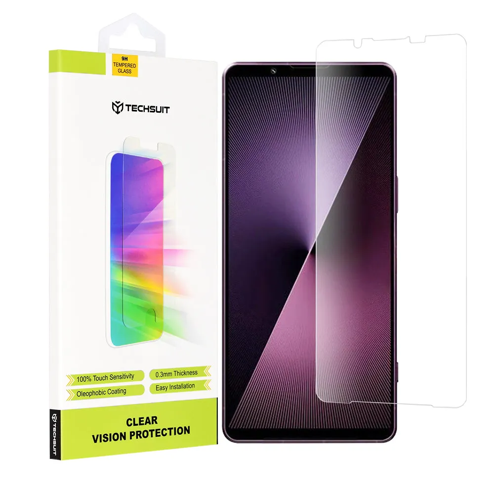 Pellicola protettiva per schermo Techsuit Clear Vision per Sony Xperia 1 VII, vetro temperato, Full Glue - immagine 1