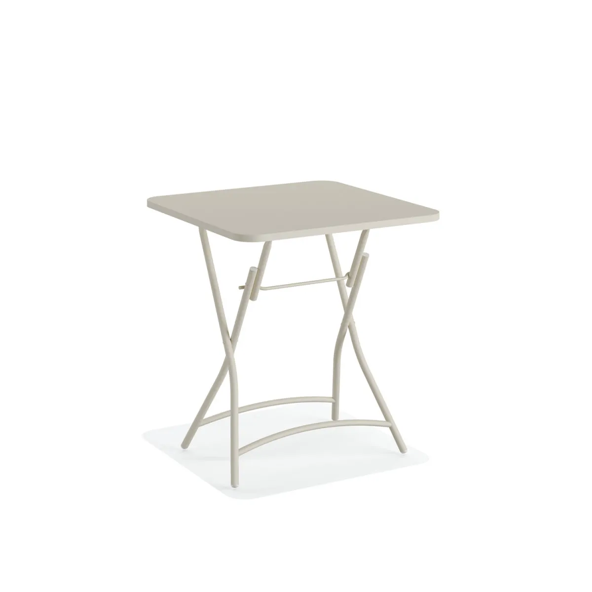 Feros Tavolo pieghevole Breeze Bistro in metallo; 60x60x74 cm (LxLxH); beige - immagine 1