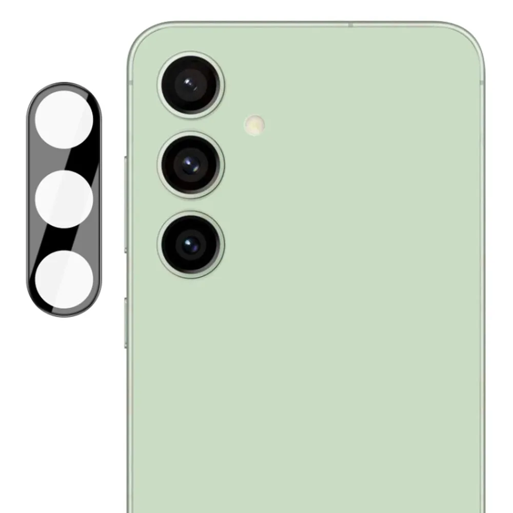 Pellicola protettiva per fotocamera posteriore Techsuit per Samsung Galaxy S24 FE S721, vetro temperato, nero - immagine 1