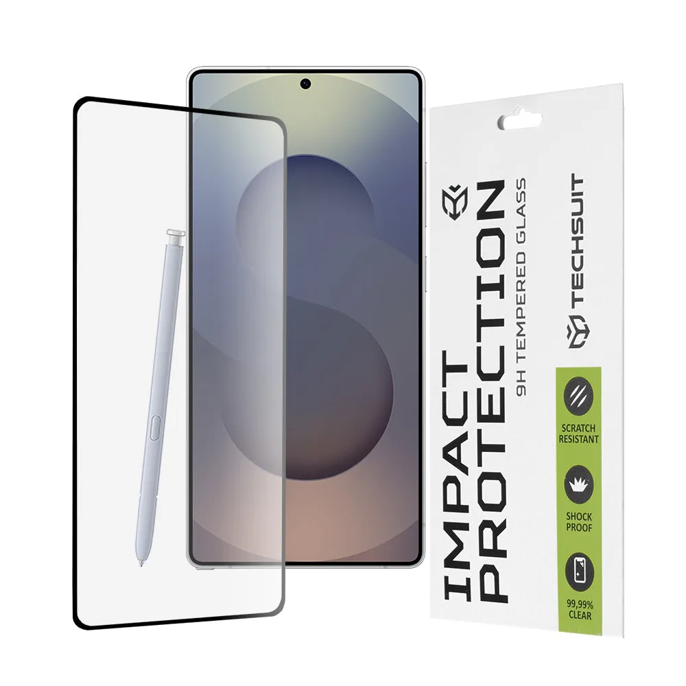 Pellicola protettiva per schermo Techsuit per Samsung Galaxy S25 Ultra S938, Vetro temperato, Full Glue, 111D, Nero - immagine 1