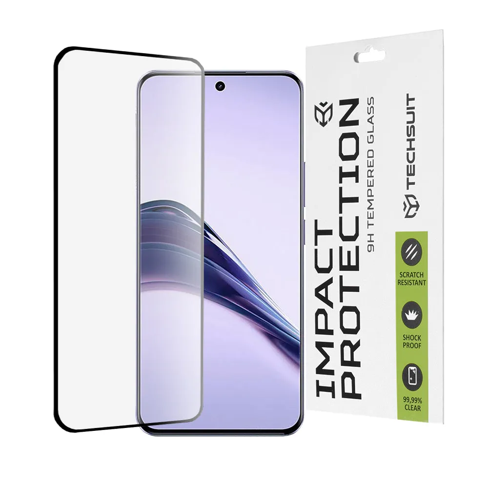 Pellicola protettiva per schermo Techsuit per Realme 13 Pro / 13 Pro+, Vetro temperato, Full Glue, 111D, Nera - immagine 1