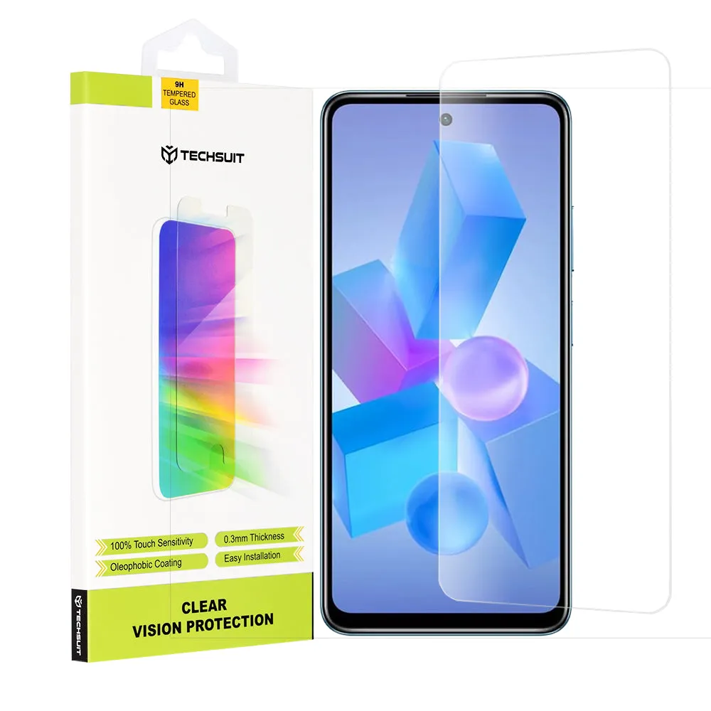 Pellicola protettiva per schermo Techsuit Clear Vision per Tecno Spark 20 Pro / Pova 5 Pro / Hot 40 / Hot 40 Pro, Vetro temperato, Full Glue - immagine 1