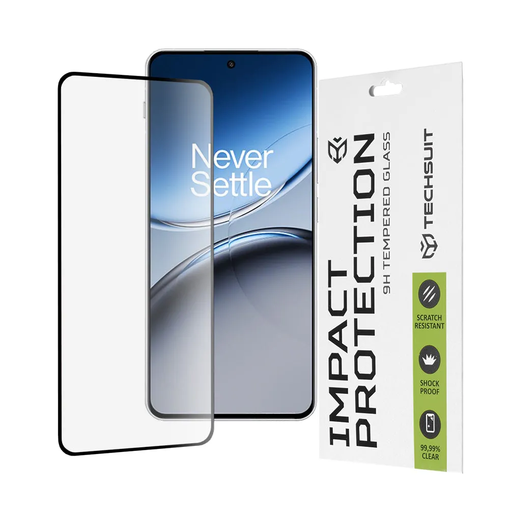 Pellicola protettiva per schermo Techsuit per OnePlus Nord 4, Vetro temperato, Full Glue, 111D, Nero - immagine 1