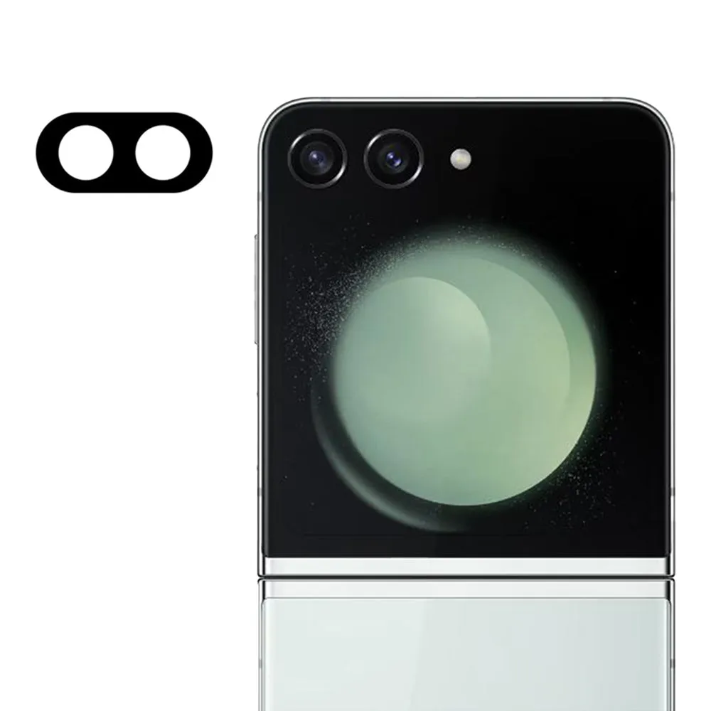 Pellicola protettiva per fotocamera posteriore Techsuit per Samsung Galaxy Z Flip6 F741, vetro temperato, nero - immagine 1