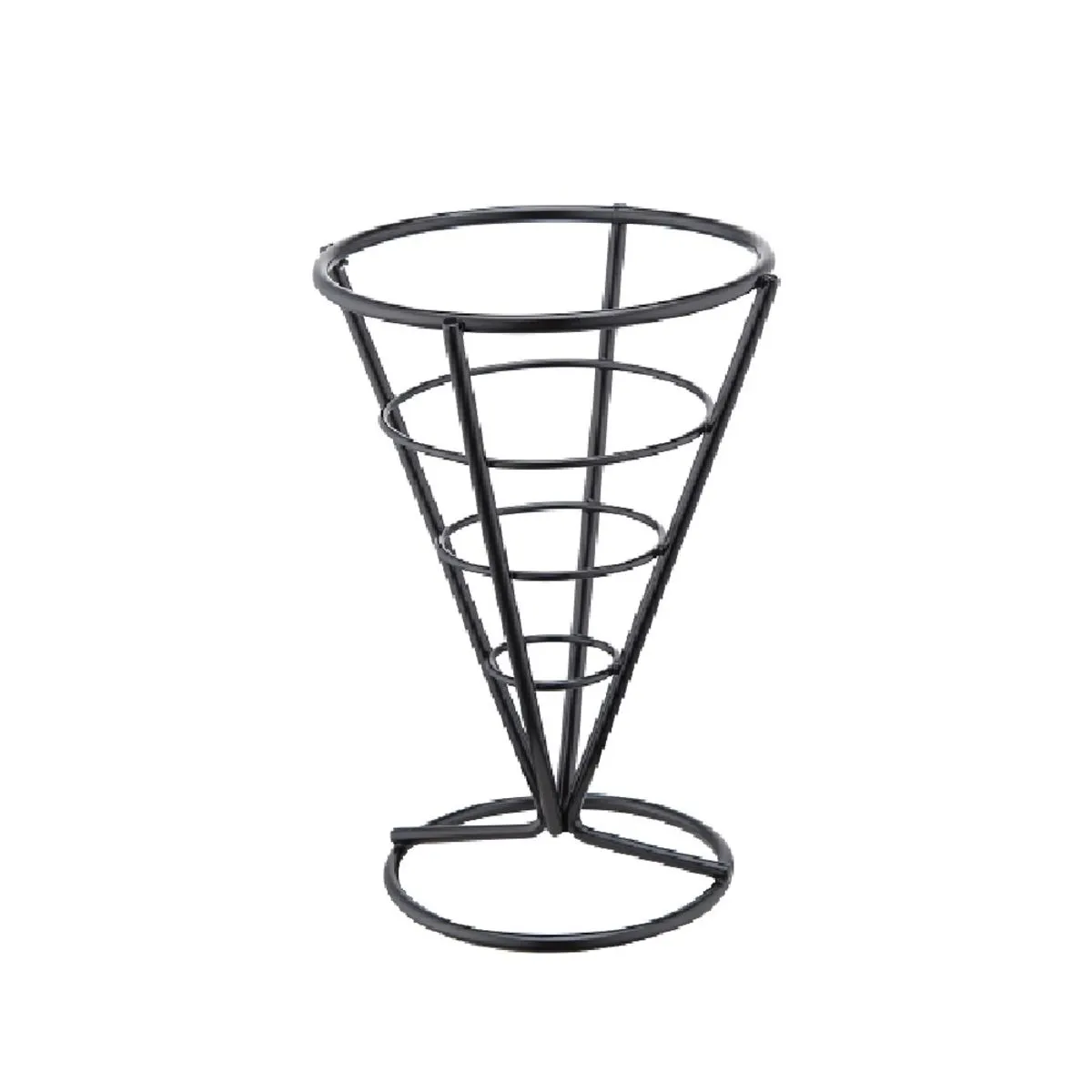 Stalgast Supporto per patatine fritte nero, Ø 100 mm, altezza 150 mm; 10x15 cm (ØxH); nero - immagine 1