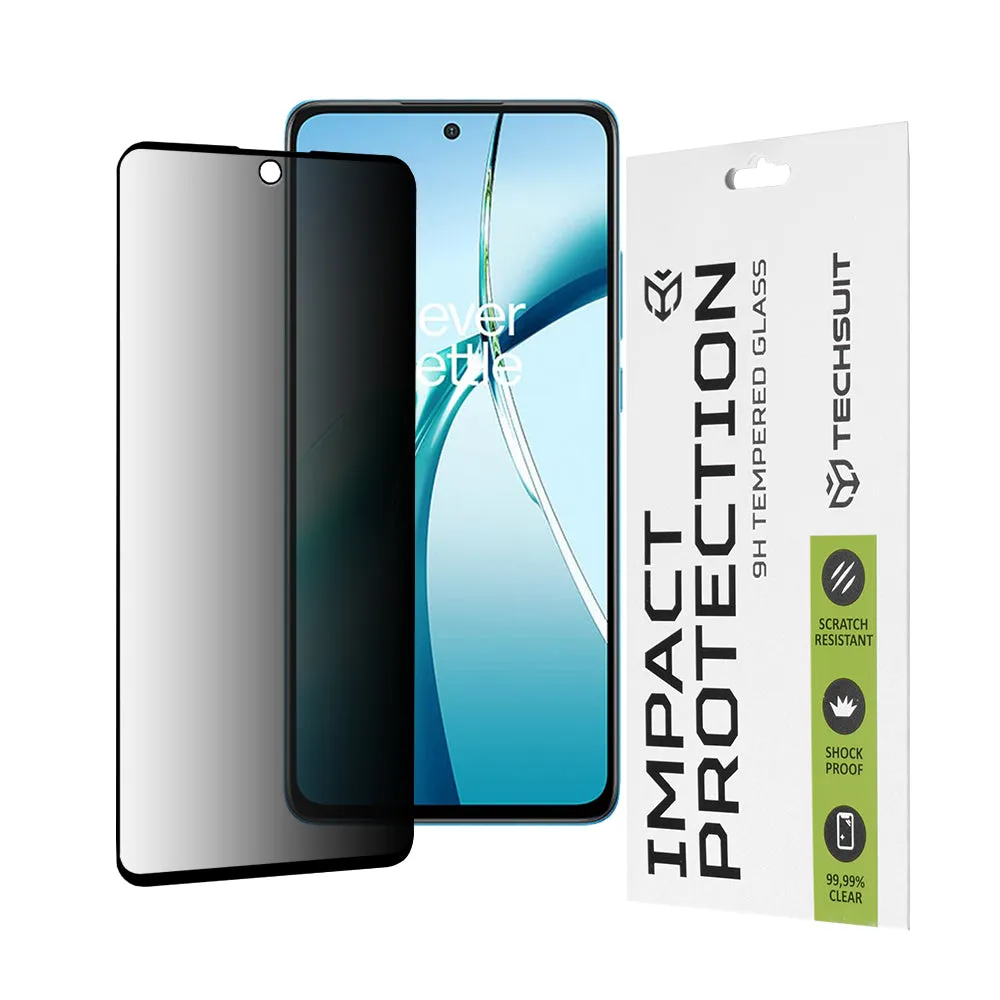 Pellicola protettiva per schermo Privacy Techsuit per OnePlus Nord CE4 Lite, Vetro temperato, Full Glue, 111D - immagine 1