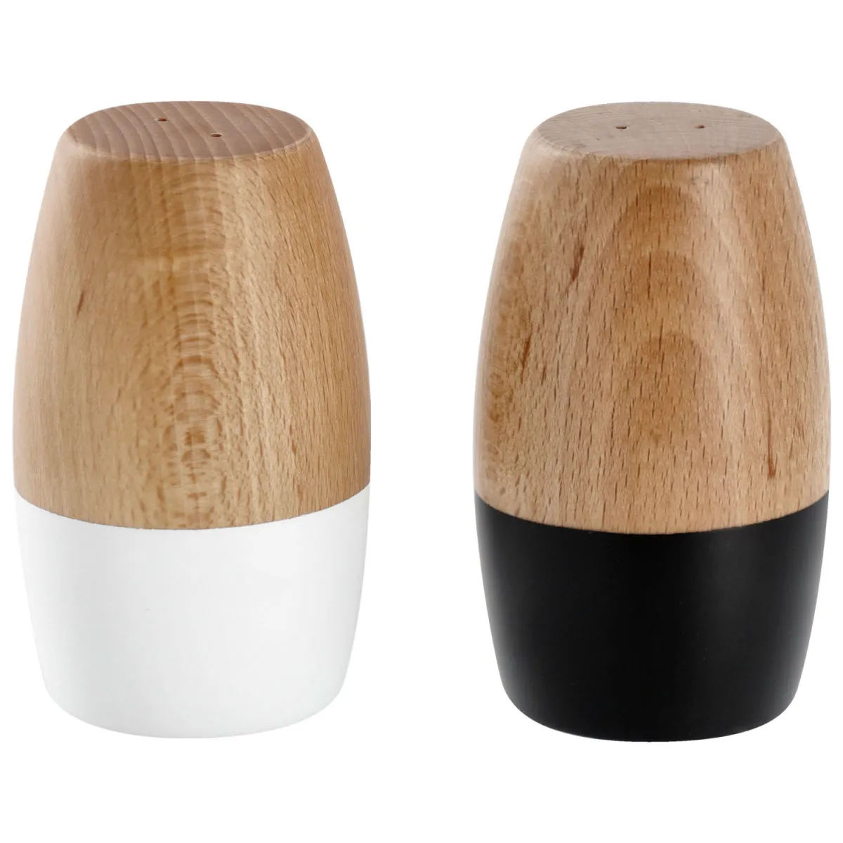 VEGA Set saliera e pepiera Kayu arrotondato; 4.5x9 cm (ØxH); faggio - immagine 1