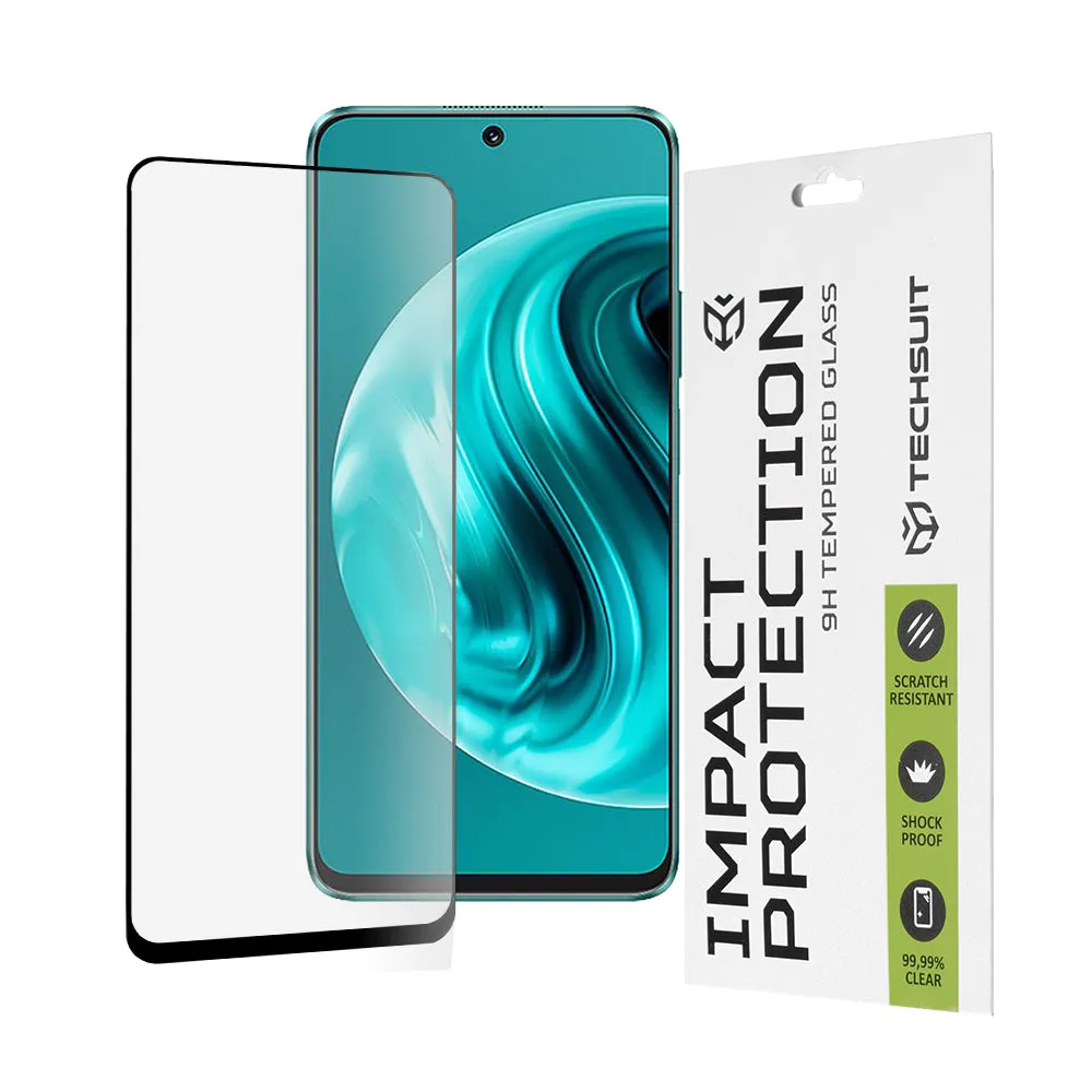 Pellicola protettiva per schermo Techsuit per Huawei nova 13i / nova 12i, Vetro temperato, Full Glue, 111D, Nero - immagine 1