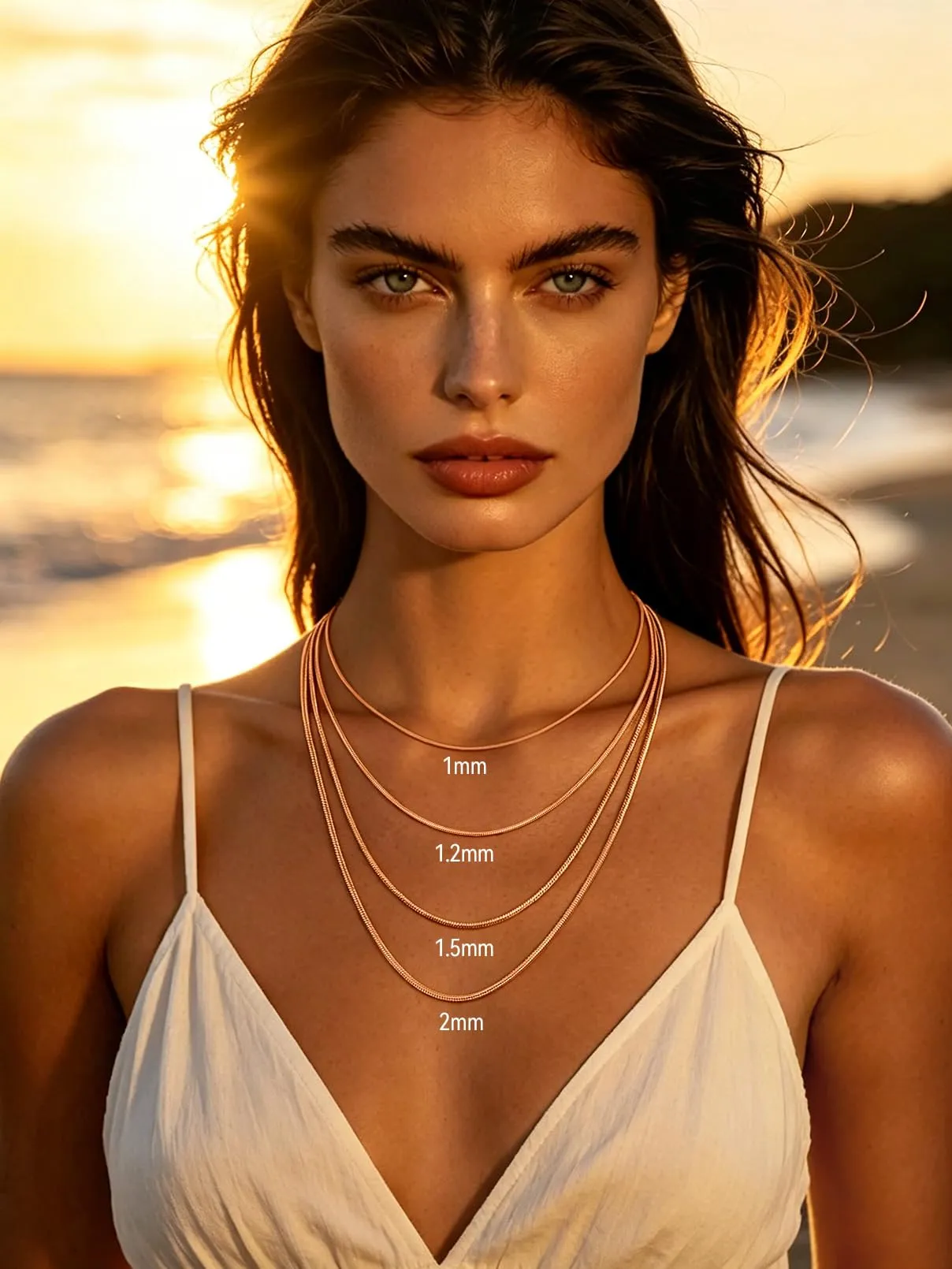 FaithHeart Collana Uomo Donna, Catenina Serpente Tonda,Larga 1,2mm Lunga 70cm, 316L Acciaio Inossidabile, Impermeabile di Alta Qualità, Gioielli da Regalo - immagine 2