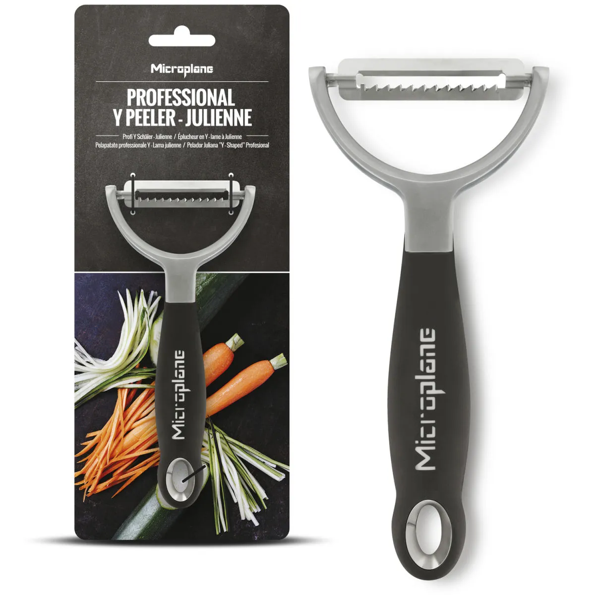 Microplane Pelaverdure professionale Julienne; 16.4x7.5x2.5 cm (LxLxH); nero - immagine 1