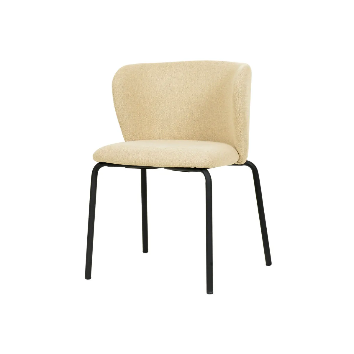 2x Feros Sedia impilabile Break imbottita; 54.5x52.5x75 cm (LxPxH); beige; 2 pz. / Pacco - immagine 1