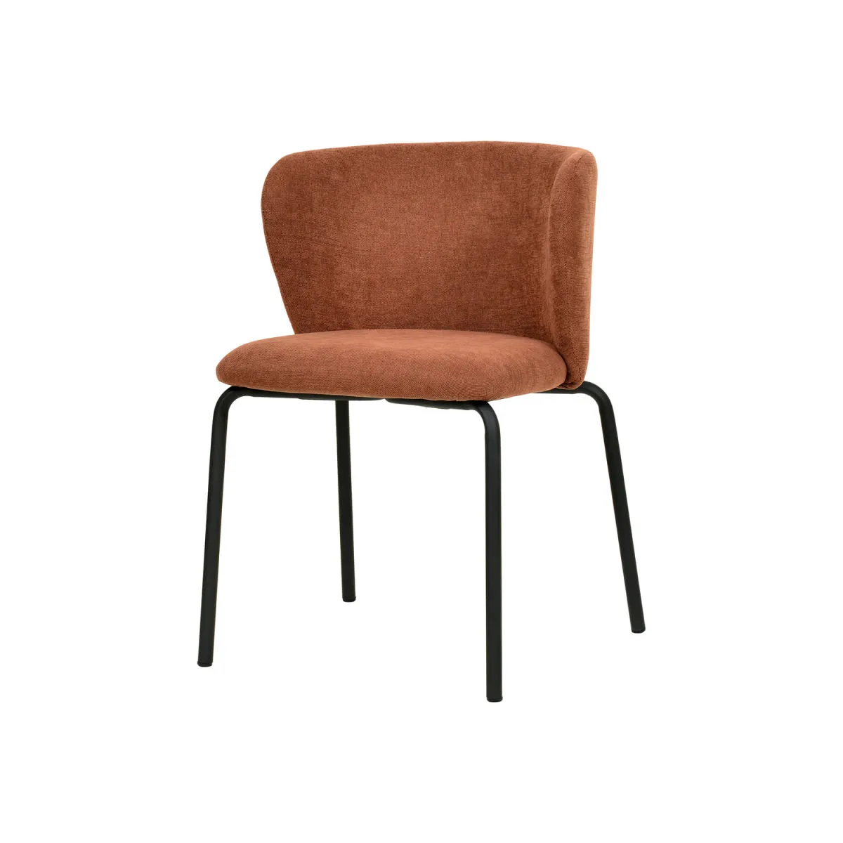 2x Feros Sedia impilabile Break imbottita; 54.5x52.5x75 cm (LxPxH); marrone; 2 pz. / Pacco - immagine 1