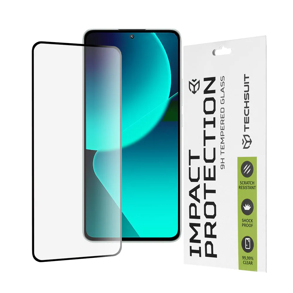 Pellicola protettiva per schermo Techsuit per Xiaomi 13T Pro / 13T, Vetro temperato, Full Glue, 111D, Nero - immagine 1