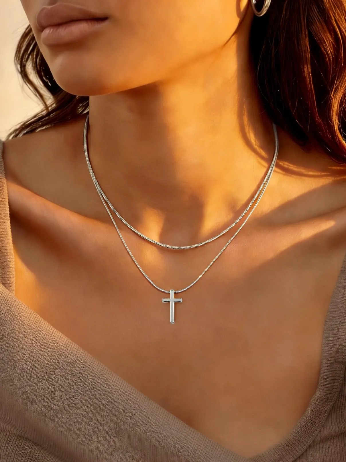 FaithHeart Collana Uomo Donna, Catenina Serpente Tonda,Larga 2mm Lunga 40cm, 316L Acciaio Inossidabile, Impermeabile di Alta Qualità, Gioielli da Regalo - immagine 9
