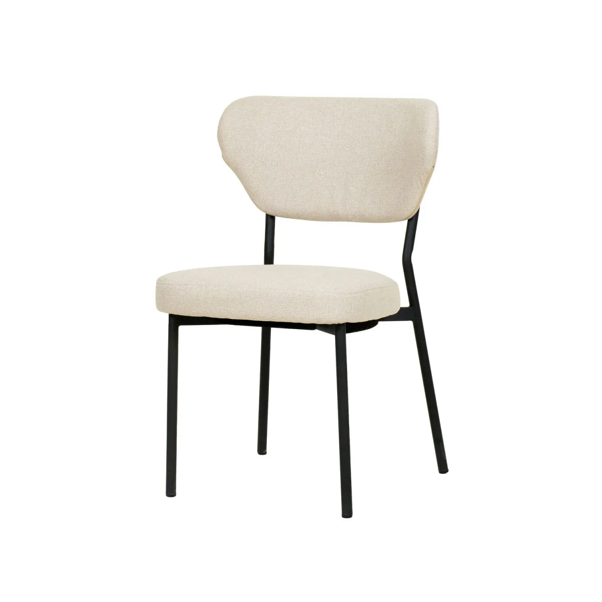 2x Feros Sedia impilabile Duko imbottita; 52x54x82 cm (LxPxH); beige; 2 pz. / Pacco - immagine 1