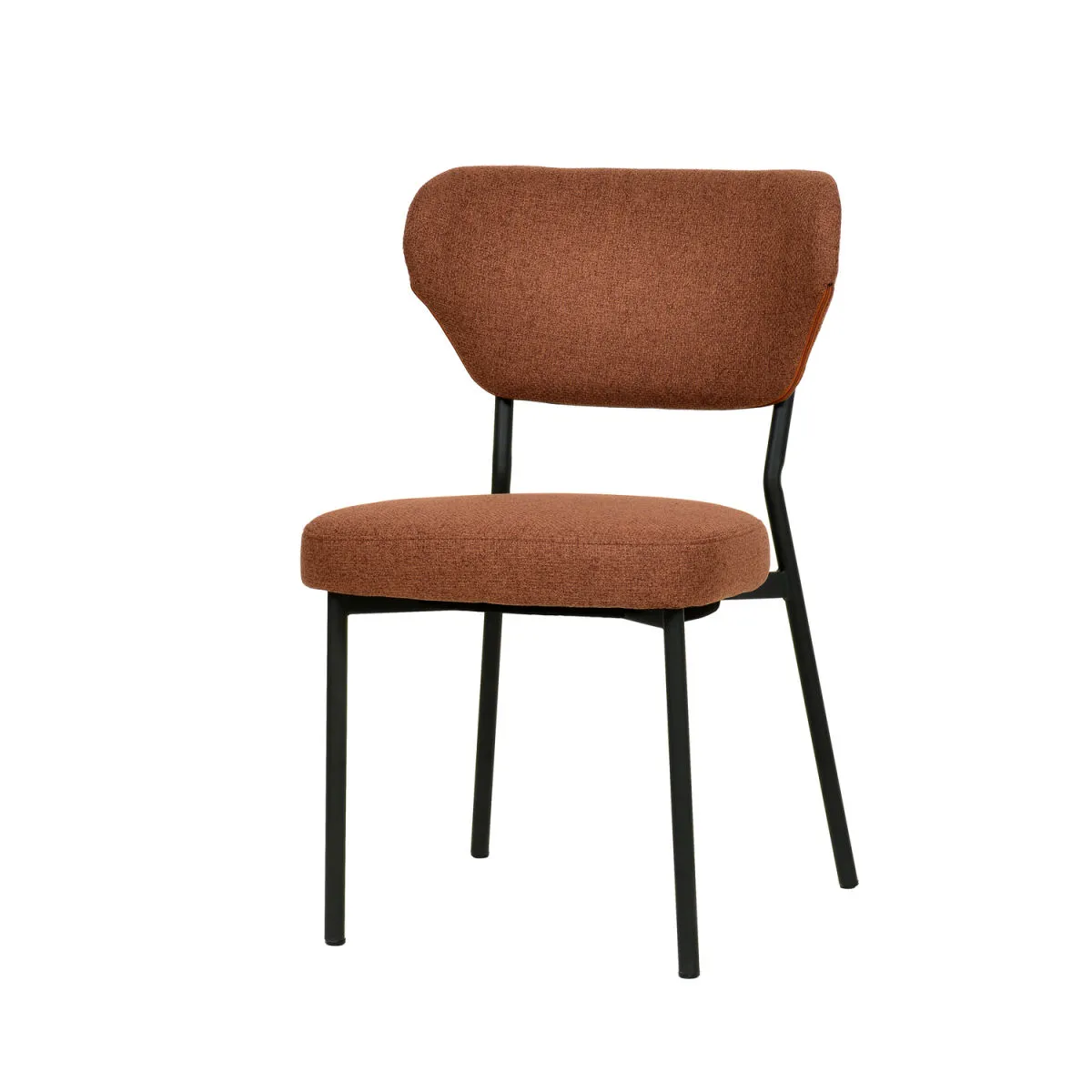 2x Feros Sedia impilabile Duko imbottita; 52x54x82 cm (LxPxH); marrone; 2 pz. / Pacco - immagine 1