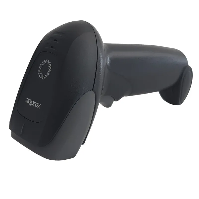 Lettore di codici a barre laser 1D portatile Approx APPLS11 nero - immagine 1