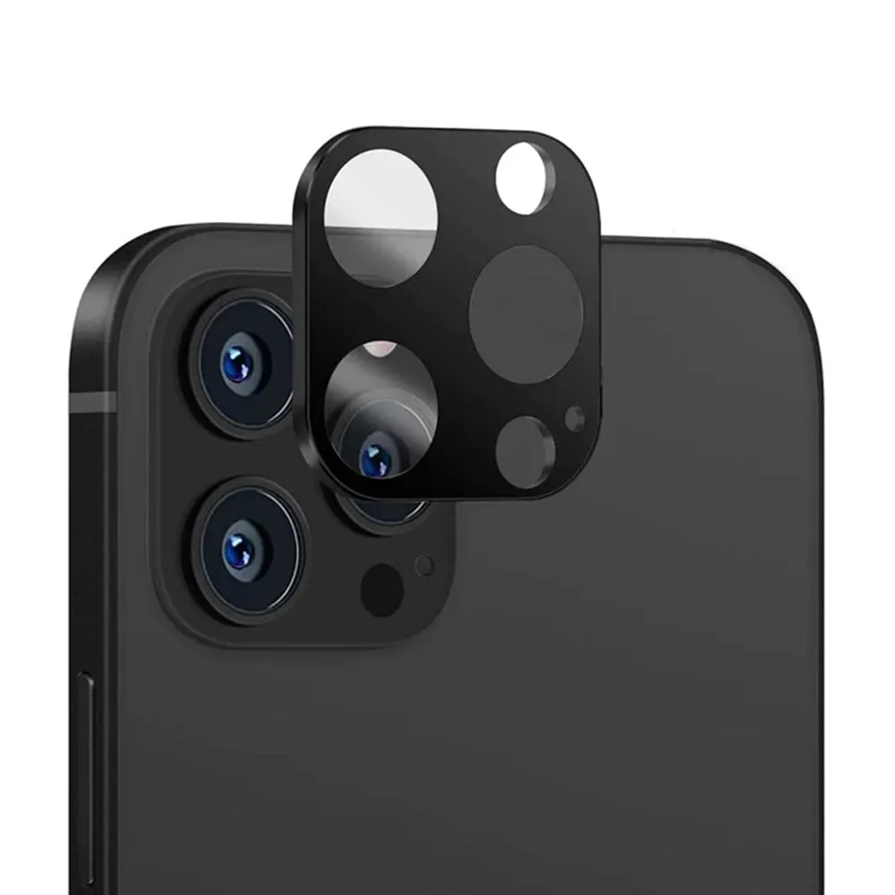 Pellicola protettiva per fotocamera posteriore Techsuit per Apple iPhone 14 Pro Max / 14 Pro, vetro temperato, nero - immagine 1
