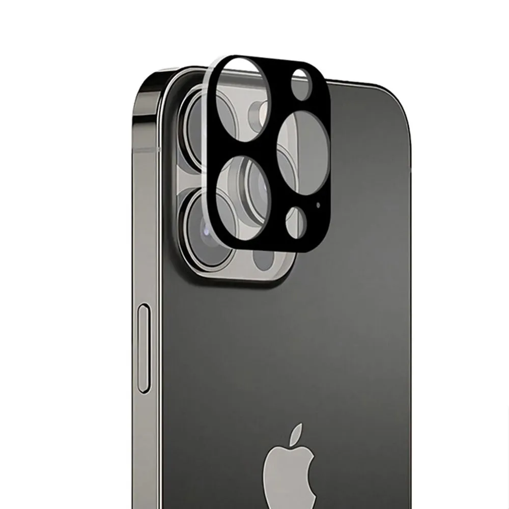 Pellicola protettiva per fotocamera posteriore Techsuit per Apple iPhone 13 Pro Max / 13 Pro, vetro temperato, nero - immagine 1