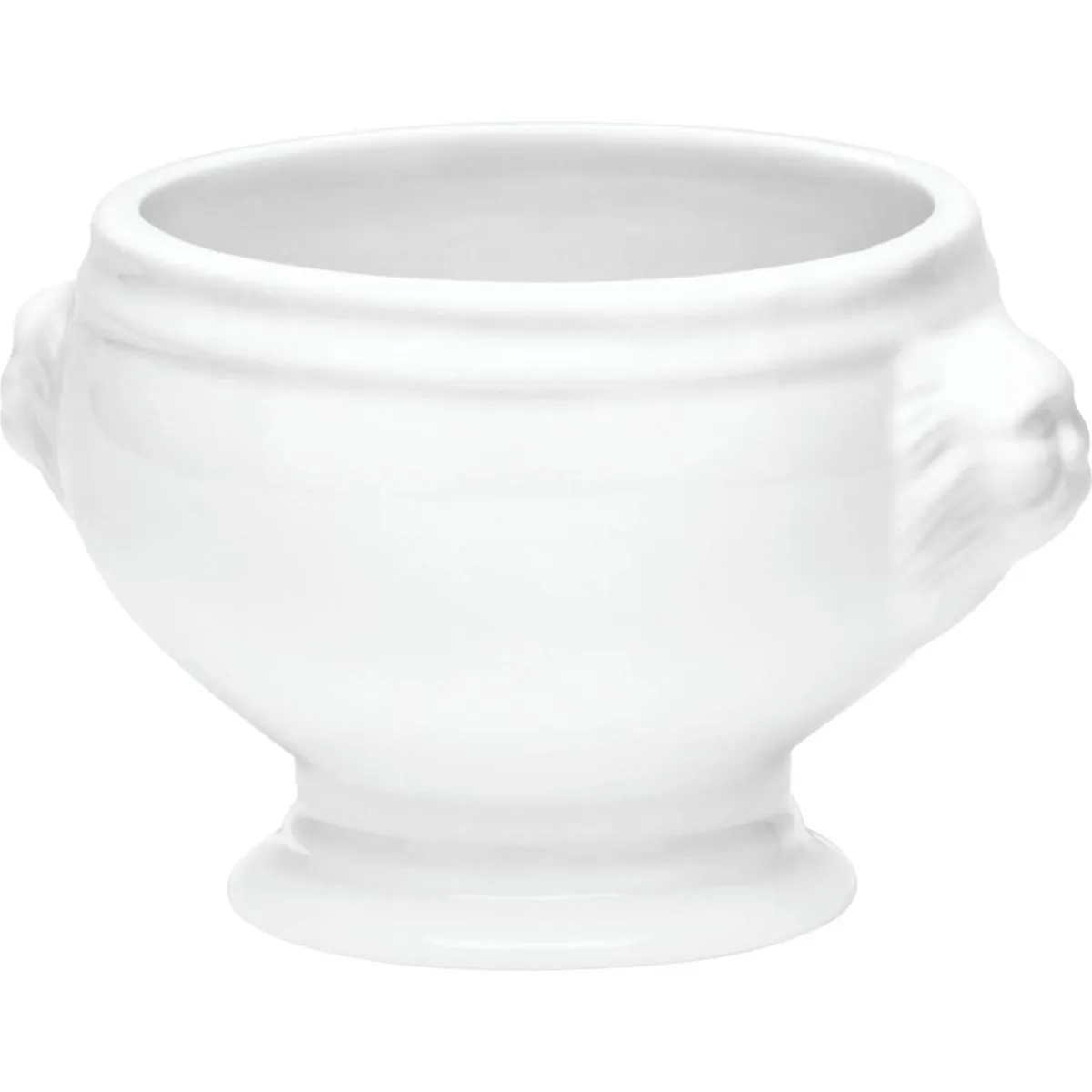 6x van Well Löwenkopfterrine; 450 ml, 12.5x15x9 cm (LxLxH); bianco; 6 pz. / Pacco - immagine 1