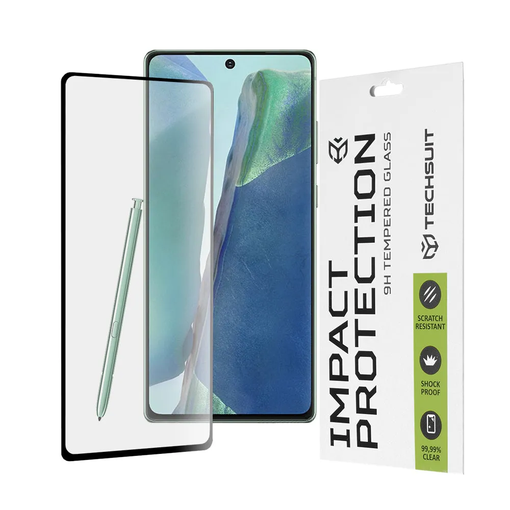 Pellicola protettiva per schermo Techsuit per Samsung Galaxy Note 20 5G N981 / Note 20 N980, Vetro Temperato, Full Glue, 111D, Nero - immagine 1