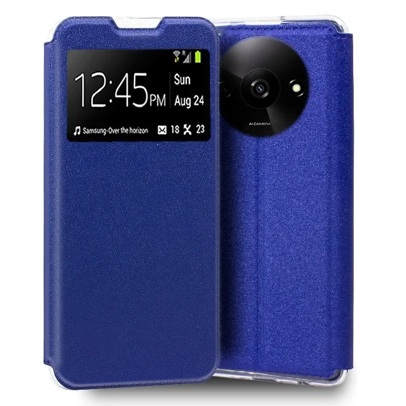 Custodia a libro con copertina a libro per Xiaomi Redmi A3 Lisa Blue - immagine 1