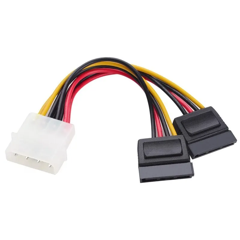 Cavo di alimentazione PcCom Essential 4 pin maschio 2x SATA 15 cm - immagine 1