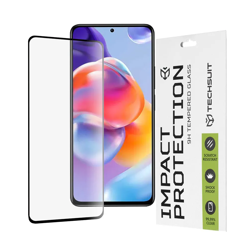 Pellicola protettiva per schermo Techsuit per Xiaomi Poco X4 Pro 5G / Redmi Note 11 Pro+ 5G, Vetro temperato, Full Glue, 111D, Nero - immagine 1