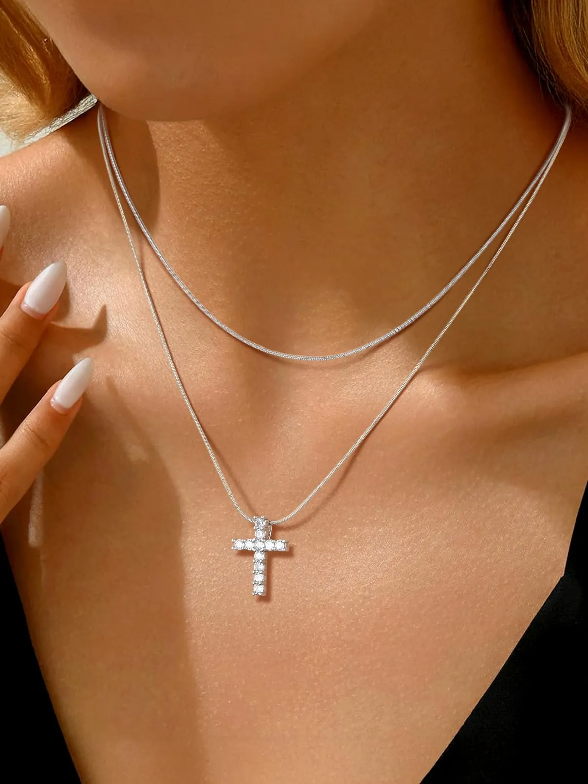 FaithHeart Collana Uomo Donna, Catenina Serpente Tonda,Larga 1,5mm Lunga 45cm, 316L Acciaio Inossidabile, Impermeabile di Alta Qualità, Gioielli da Regalo - immagine 7