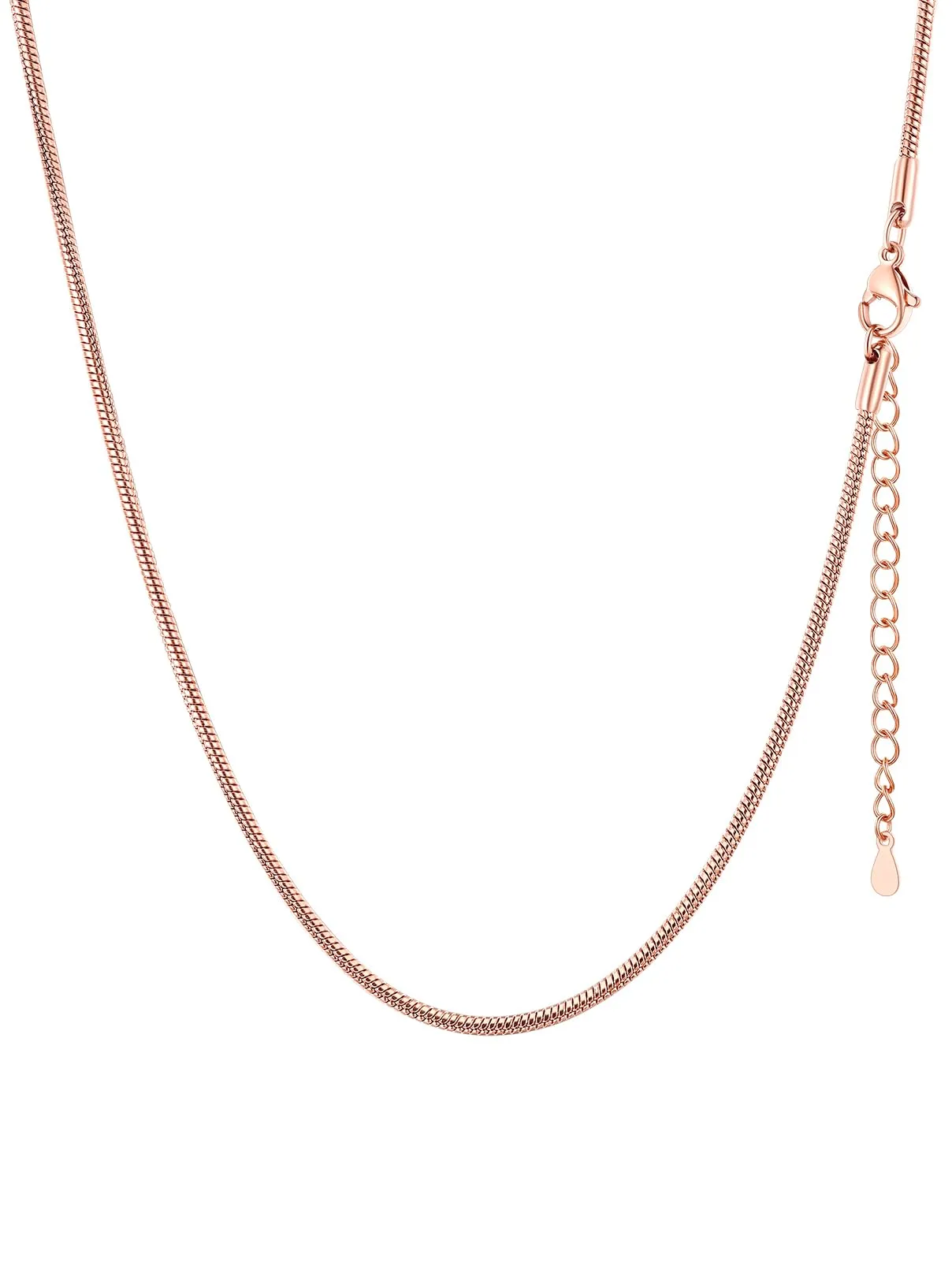FaithHeart Collana Uomo Donna, Catenina Serpente Tonda,Larga 2mm Lunga 60cm, 316L Acciaio Inossidabile, Impermeabile di Alta Qualità, Gioielli da Regalo - immagine 1