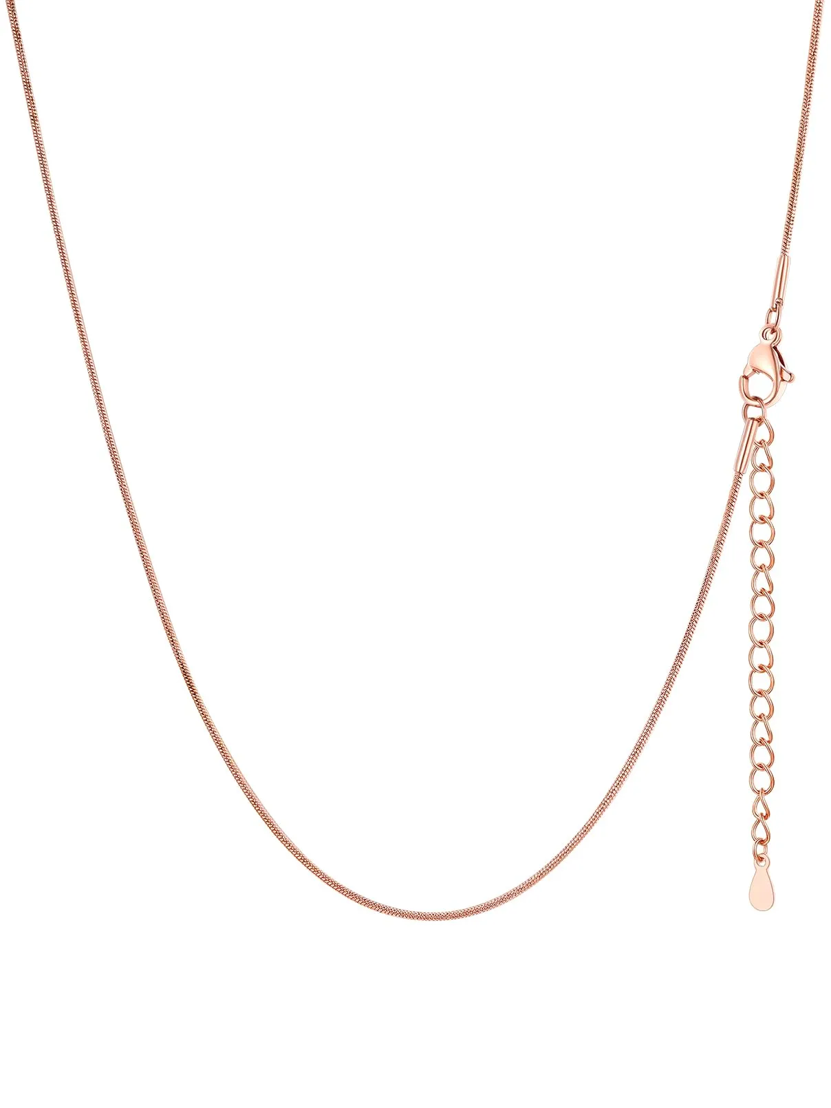 FaithHeart Collana Uomo Donna, Catenina Serpente Tonda,Larga 1mm Lunga 40cm, 316L Acciaio Inossidabile, Impermeabile di Alta Qualità, Gioielli da Regalo - immagine 1