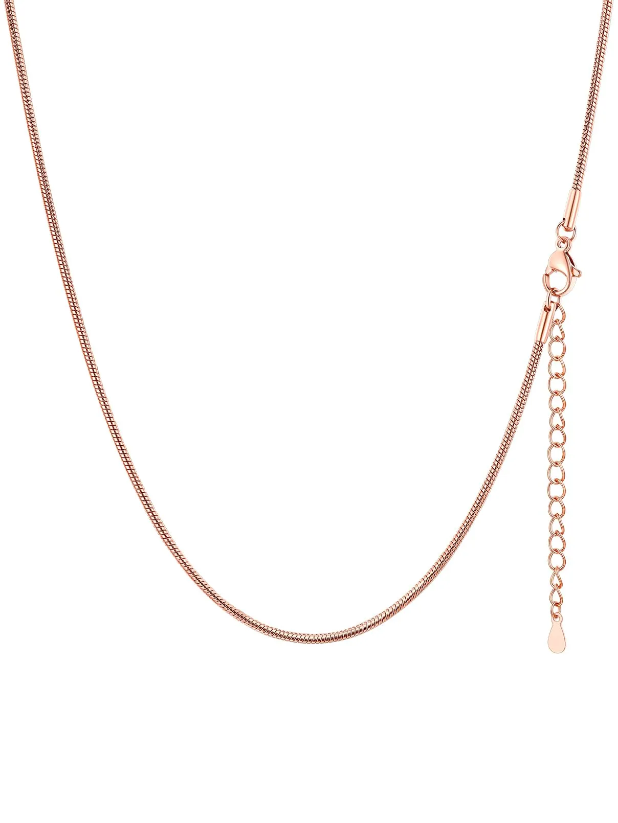 FaithHeart Collana Uomo Donna, Catenina Serpente Tonda,Larga 1,5mm Lunga 55cm, 316L Acciaio Inossidabile, Impermeabile di Alta Qualità, Gioielli da Regalo - immagine 1
