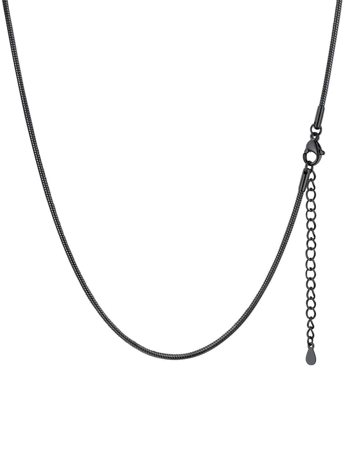 FaithHeart Collana Uomo Donna, Catenina Serpente Tonda,Larga 1,5mm Lunga 60cm, 316L Acciaio Inossidabile, Impermeabile di Alta Qualità, Gioielli da Regalo - immagine 1