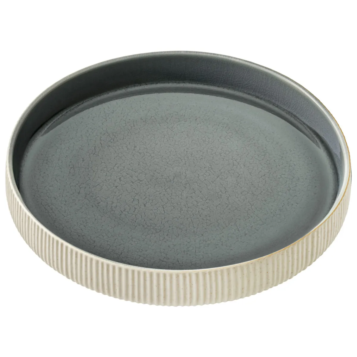 6x Playground Piatto fondo Nara bordo alto e rialzato; 1300 ml, 24x4.2 cm (ØxH); grigio; rotonda; 6 pz. / Pacco - immagine 1