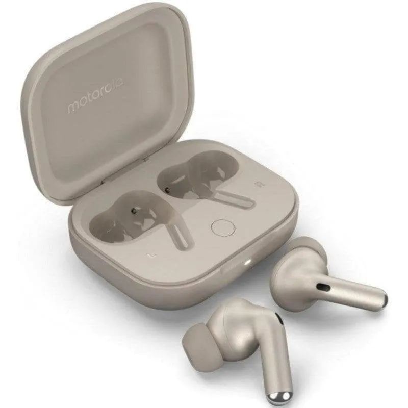 Auricolari Motorola Buds Plus wireless Bluetooth con ANC, Dolby Atmos e 30h autonomia grigio - immagine 1