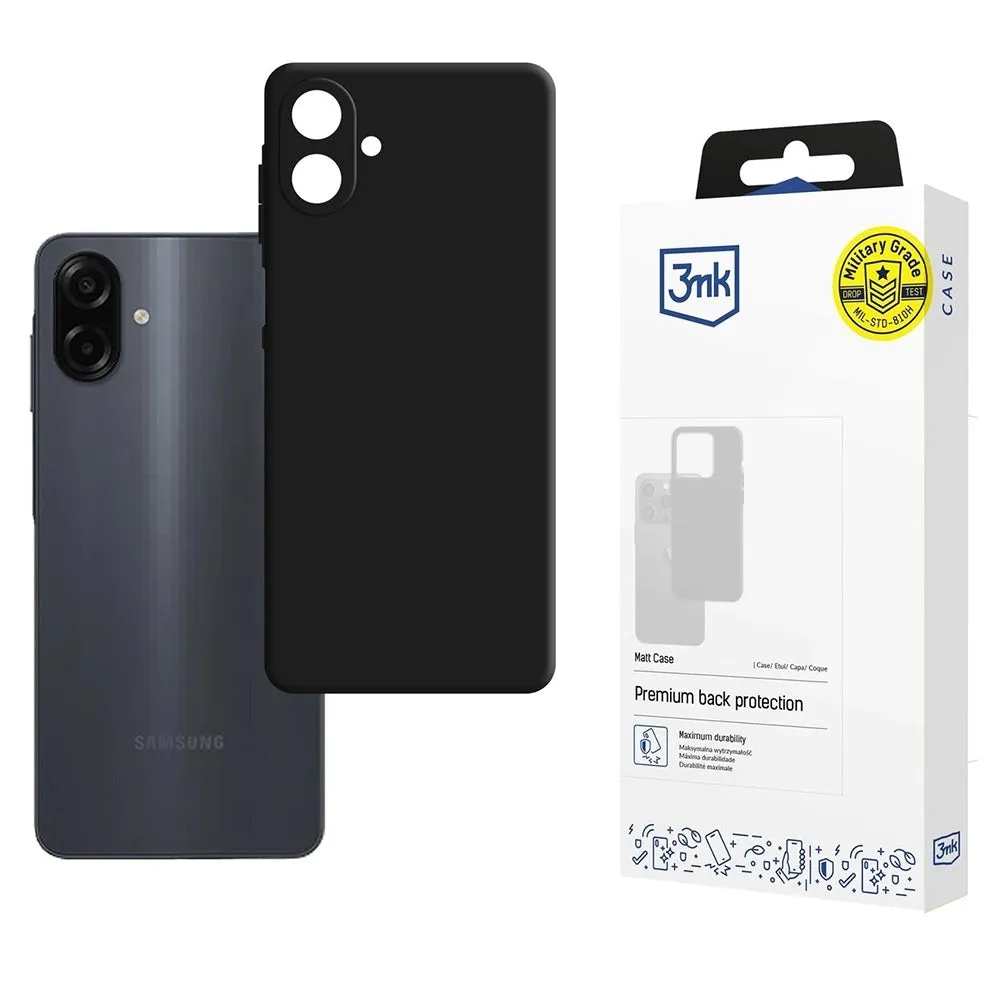 Custodia per Samsung Galaxy A07 4G A075, 3MK, Nera Opaca - immagine 1
