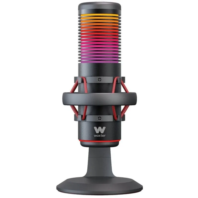 Woxter Mic Studio 70 Microfono a condensatore RGB per lo streaming nero - immagine 1
