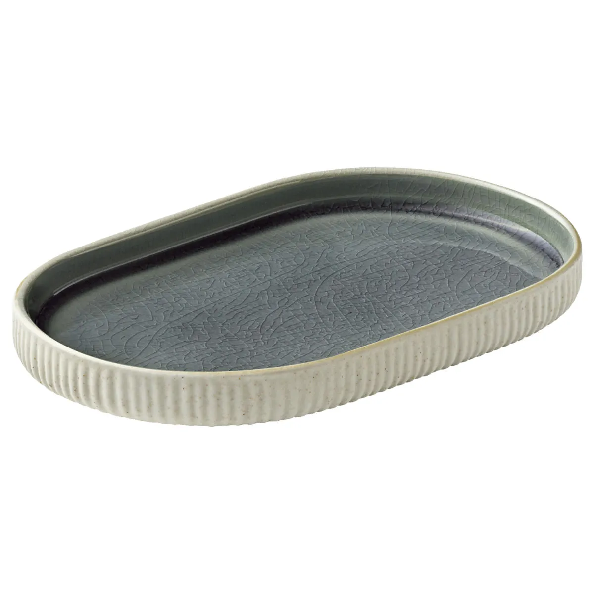 6x Playground Piatto da portata Nara con bordo rialzato; 18x11x2 cm (LxLxH); grigio; 6 pz. / Pacco - immagine 1