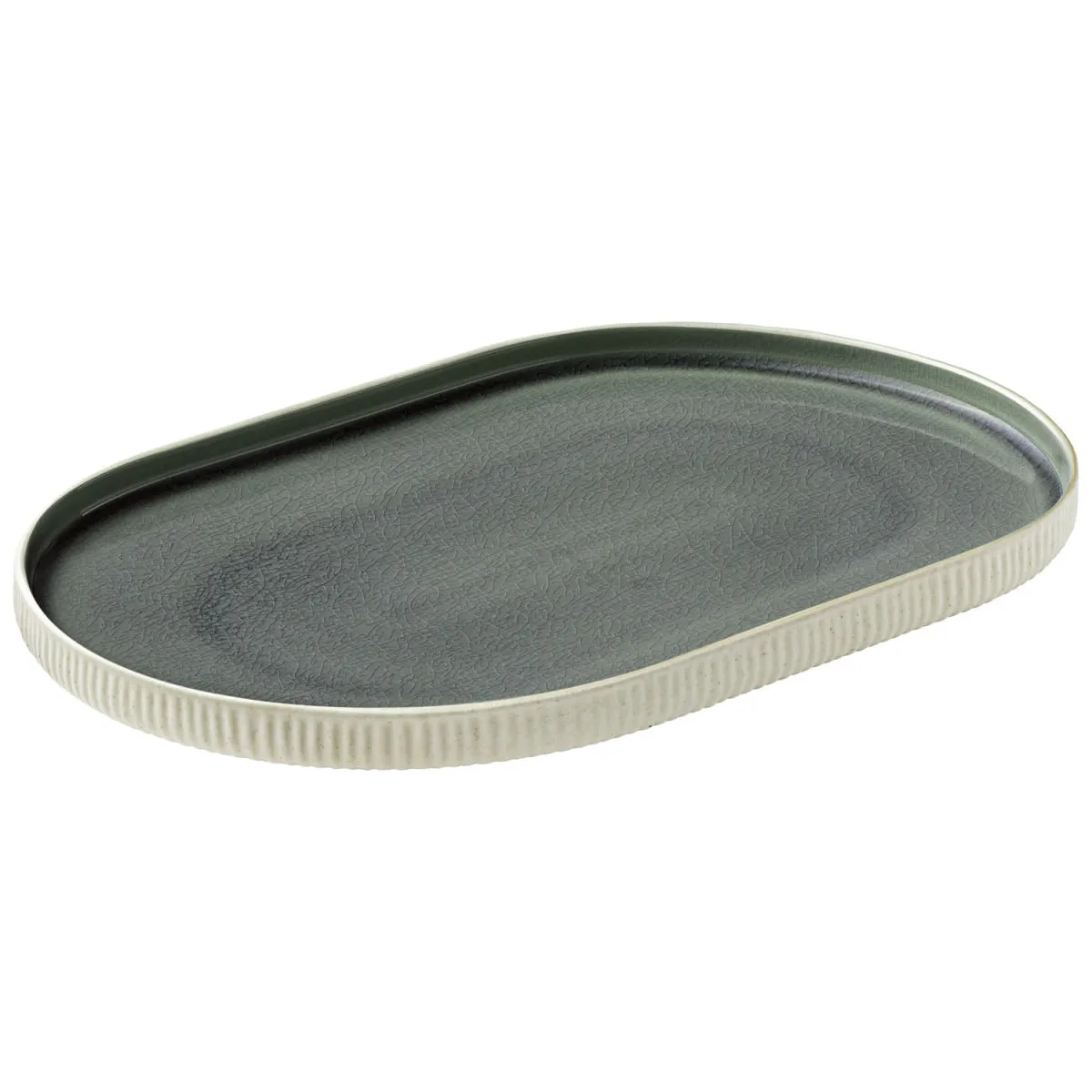 6x Playground Piatto da portata Nara con bordo rialzato; 30x20x2.4 cm (LxLxH); grigio; 6 pz. / Pacco - immagine 1