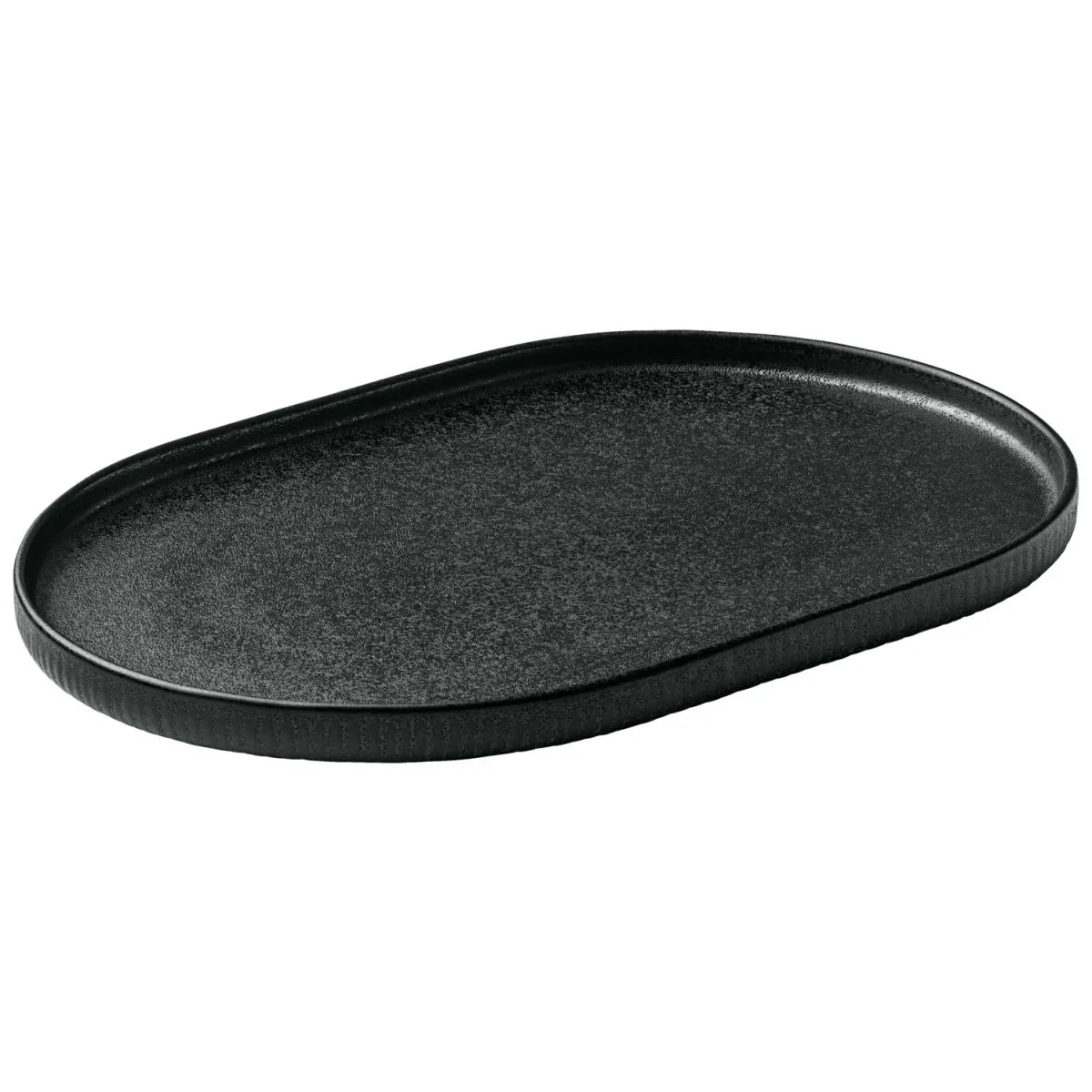 6x Playground Piatto da portata Nara con bordo rialzato; 30x20x2.4 cm (LxLxH); nero; 6 pz. / Pacco - immagine 1