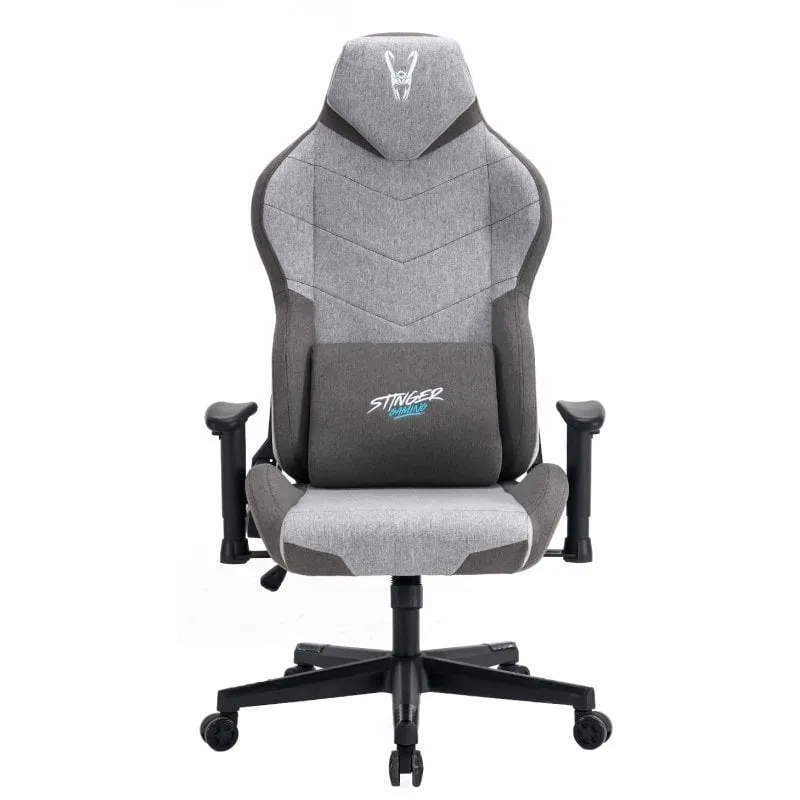 Sedia da gaming Woxter Stinger Station in tessuto grigio titanio - immagine 1