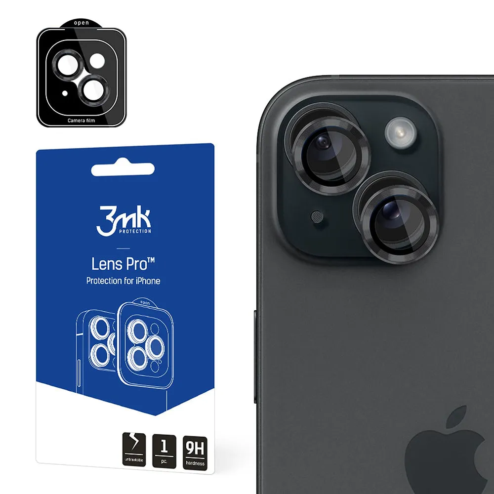 Pellicola protettiva per fotocamera posteriore 3MK Protection Pro per Apple iPhone 15, vetro temperato, grigio - immagine 1