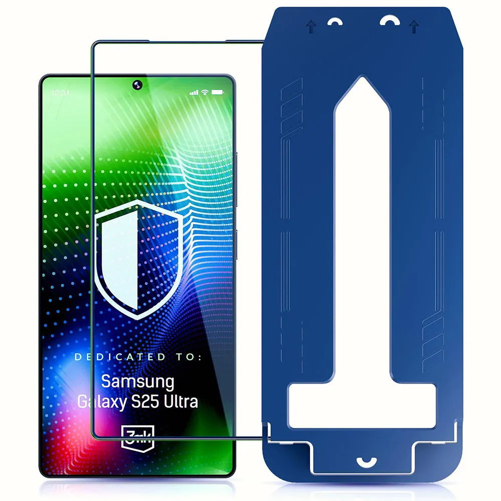 Pellicola protettiva per schermo 3MK Hardy Ultra per Samsung Galaxy S25 Ultra S938, Vetro temperato, Full Glue, Nero - immagine 1